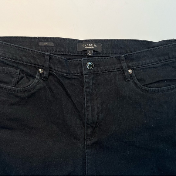 Talbots Boot Cut Black Denim Jeans - Picture 2 of 9